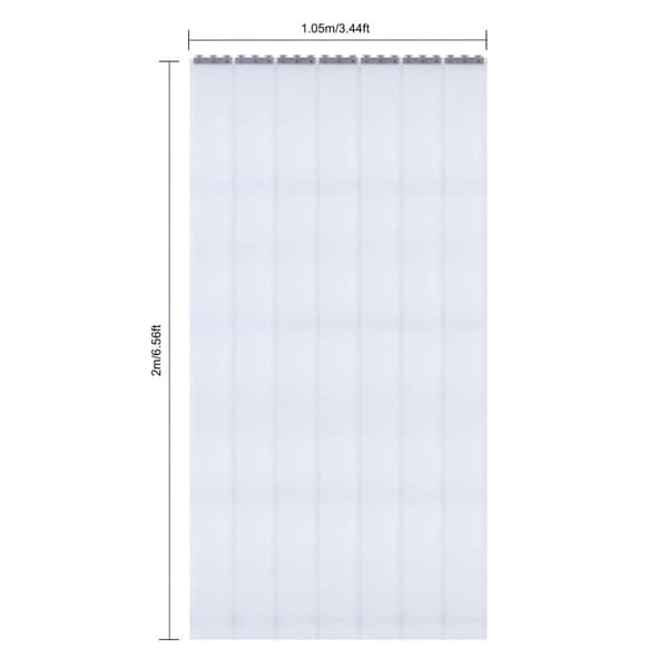 PVC Strimmelgardin Kit, 1,05m Bred, Høj Skygge og Temperaturbestandig,Som vist