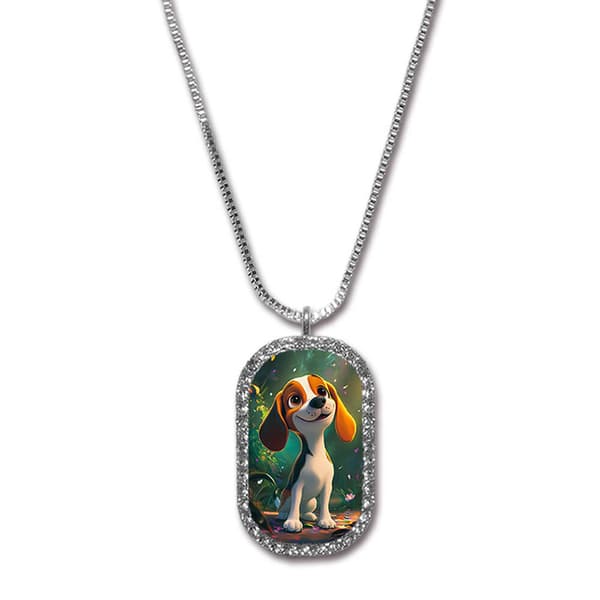 Barn Tegneserie Beagle Hund Halskjede