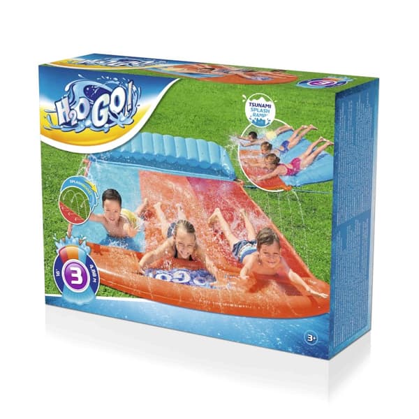 H2OGO! Vatten '' Tsunami Splash Ramp'' Trippel Vattenkana 488cm