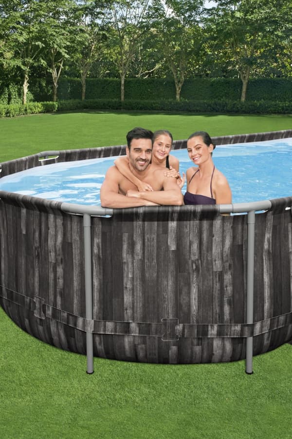 Bestway  Power Steel 732 x 366 x 122 cm Oval pool m/stege mv