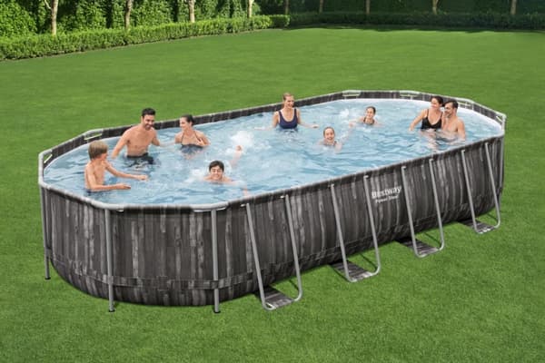 Bestway  Power Steel 732 x 366 x 122 cm Oval pool m/stege mv