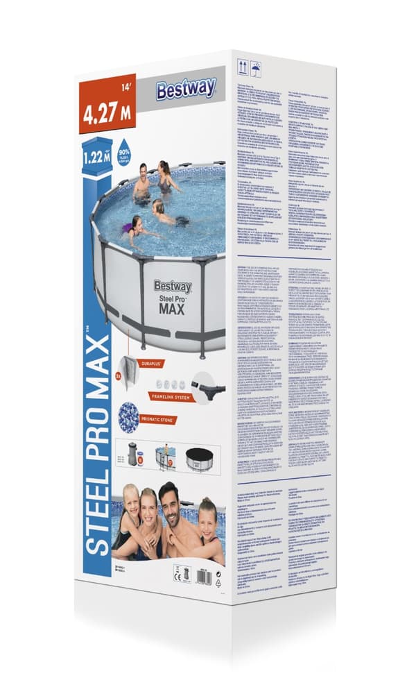Bestway Steel Pro MAX Frame Pool 427 x 122 cm m/pump, stege, etc.
