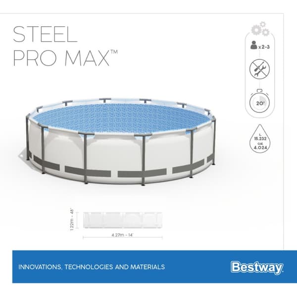 Bestway Steel Pro MAX Frame Pool 427 x 122 cm m/pump, stege, etc.
