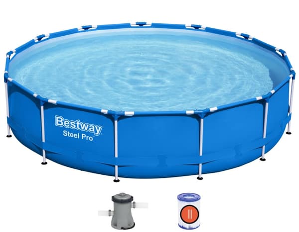 Bestway Steel Pro Frame Pool 396 x 84 cm  m. filter pump