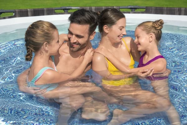 Bestway Steel Pro MAX Frame Pool 366x100cm Stone m/pump, stege