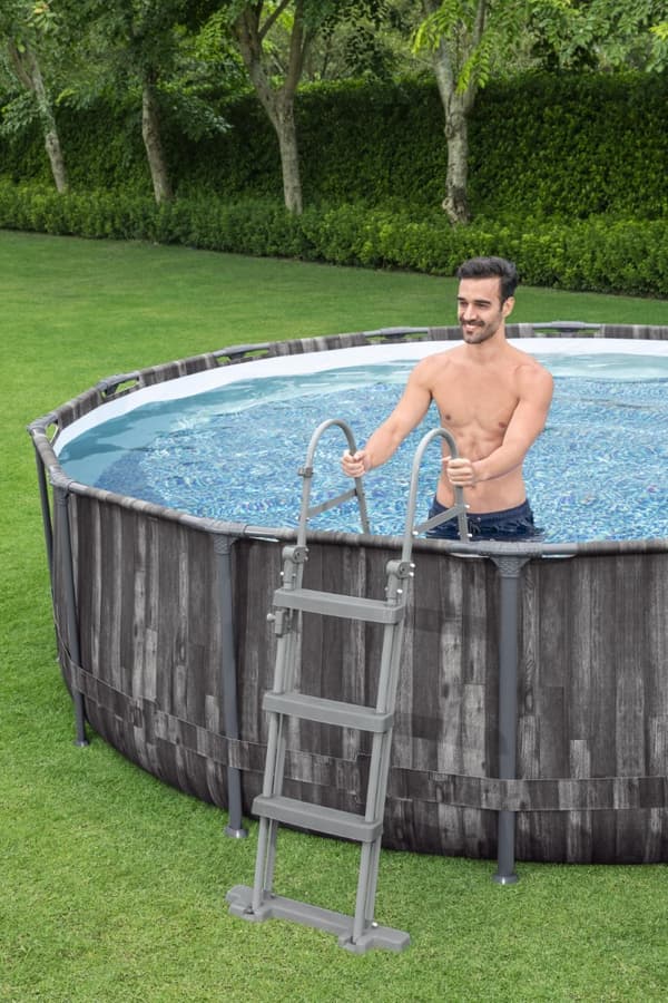 Bestway Steel Pro MAX Frame Pool 366x100cm Stone m/pump, stege
