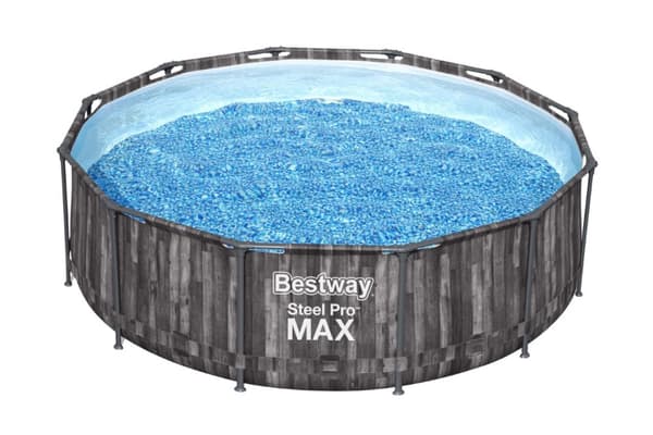 Bestway Steel Pro MAX Frame Pool 366x100cm Stone m/pump, stege