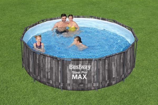 Bestway Steel Pro MAX Frame Pool 366x100cm Stone m/pump, stege