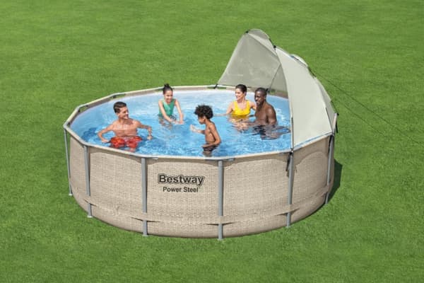 Bestway Power Steel  396 x 107 cm m/Baldakin, pump, stege m.m.