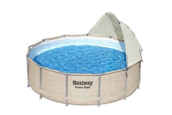 Bestway Power Steel  396 x 107 cm m/Baldakin, pump, stege m.m.