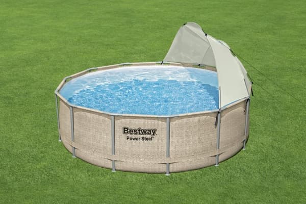 Bestway Power Steel  396 x 107 cm m/Baldakin, pump, stege m.m.