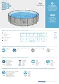 Miniatyrbild 10 av 10: Bestway Steel Pro Max Frame Pool 549 x 122cm m/pump, stege - Ny modell!