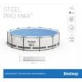 Miniatyrbild 8 av 10: Bestway Steel Pro MAX Frame Pool 396 x 122cm m/pump, stege, etc.