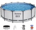 Miniatyrbild 1 av 10: Bestway Steel Pro MAX Frame Pool 396 x 122cm m/pump, stege, etc.