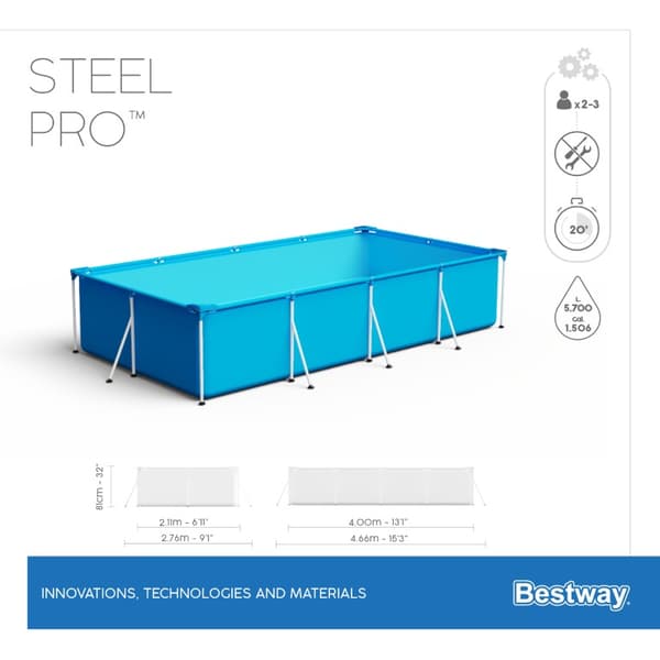 Bestway Steel Pro Frame Pool  400 x 211 x 81 cm