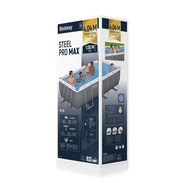 Bestway  Steel Pro MAX 404 x 201 x 100 cm Rektangulär pool (2025)