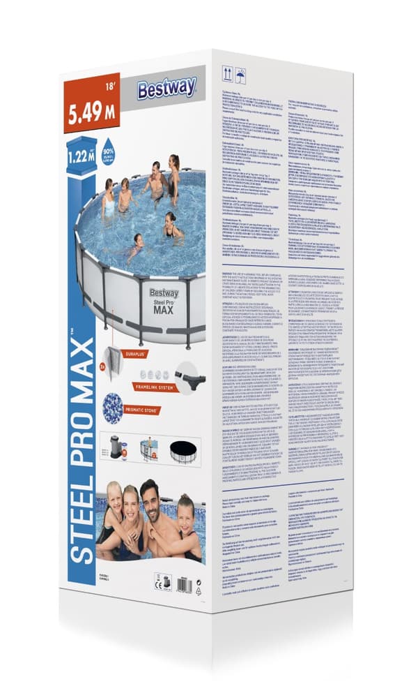 Bestway Steel Pro MAX Frame Pool 549 x 122cm m/pump, stege, etc.