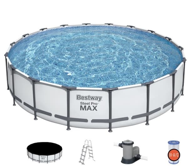 Bestway Steel Pro MAX Frame Pool 549 x 122cm m/pump, stege, etc.