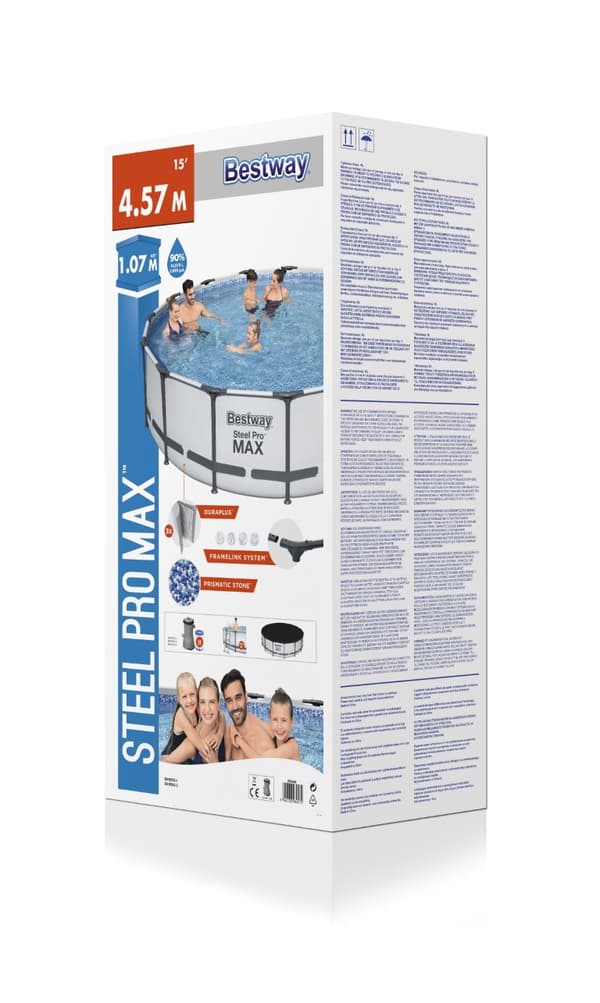Bestway Steel Pro MAX Frame Pool 457 x 107 cm m/pump, stege, etc.