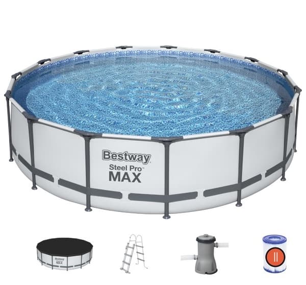 Bestway Steel Pro MAX Frame Pool 457 x 107 cm m/pump, stege, etc.