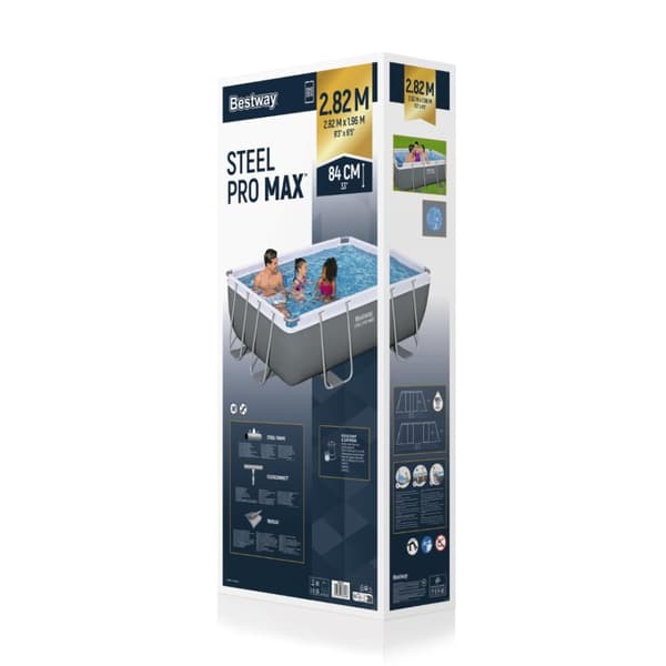 Bestway Steel Pro MAX Rektangulär Pool 282 x 196 x 84 cm