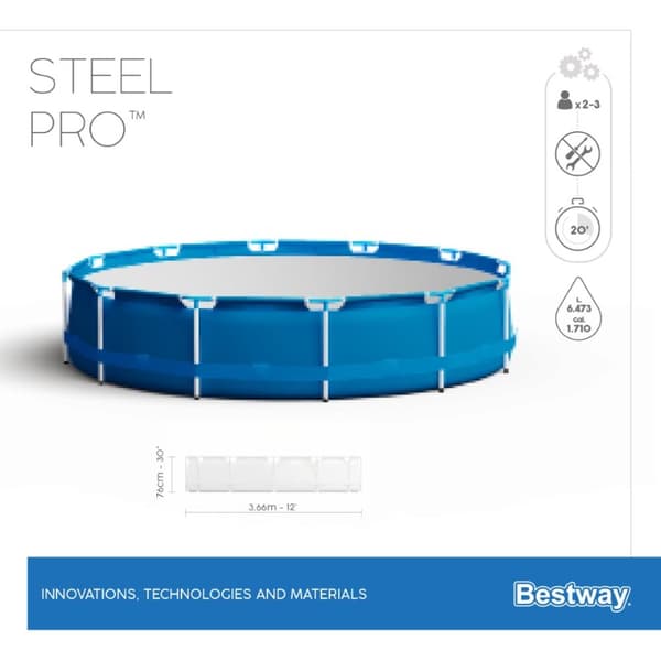 Bestway Steel Pro Frame Pool 366 x 76 cm m. pump