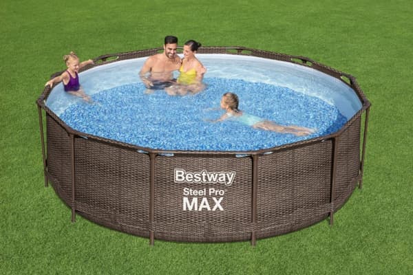 Bestway Steel Pro MAX Frame Pool 366x100cm Rattan m/pump, stege