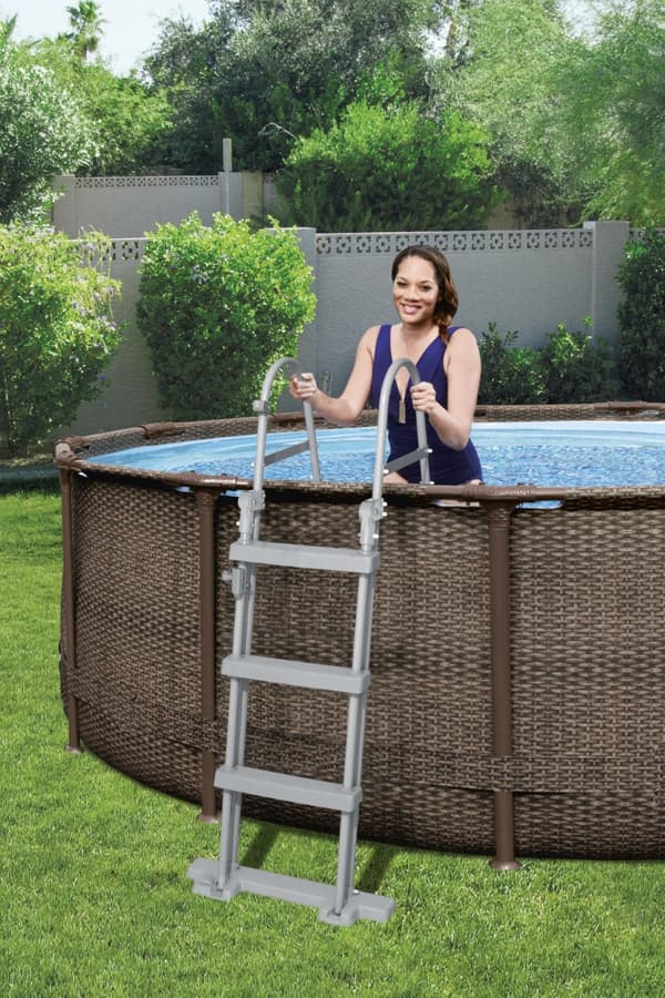 Bestway Steel Pro MAX Frame Pool 366x100cm Rattan m/pump, stege