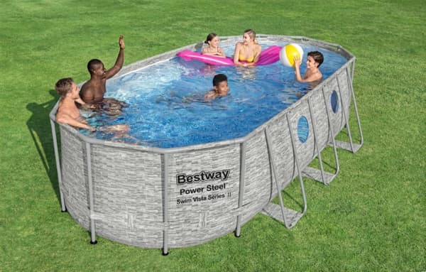 Bestway Power Steel  Swim Vista II 549 x 274 x 122 cm med pump, stege etc.