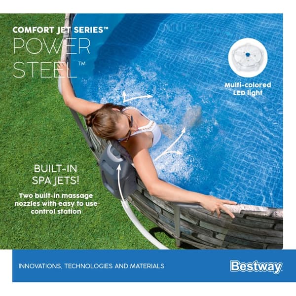 Bestway  Power Steel 610 x 366 x 122 cm Komfort Jet Pool