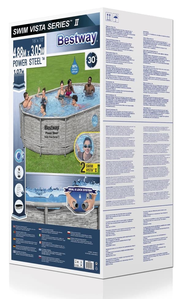 Bestway  Power Steel  Swim Vista II 488 x 305 x 107 cm pool med sandfilter