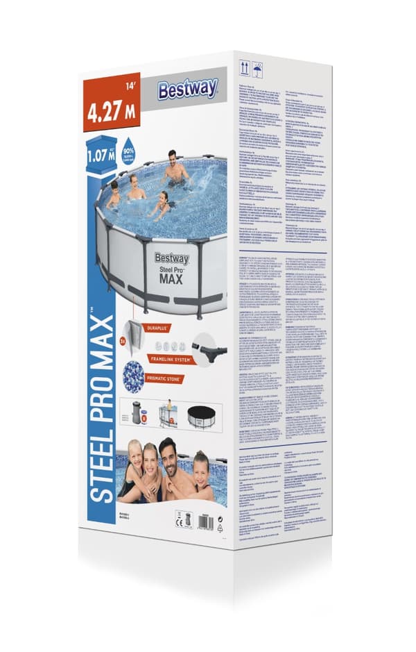 Bestway Steel Pro MAX Frame Pool 427 x 107cm m/pump, stege, etc.