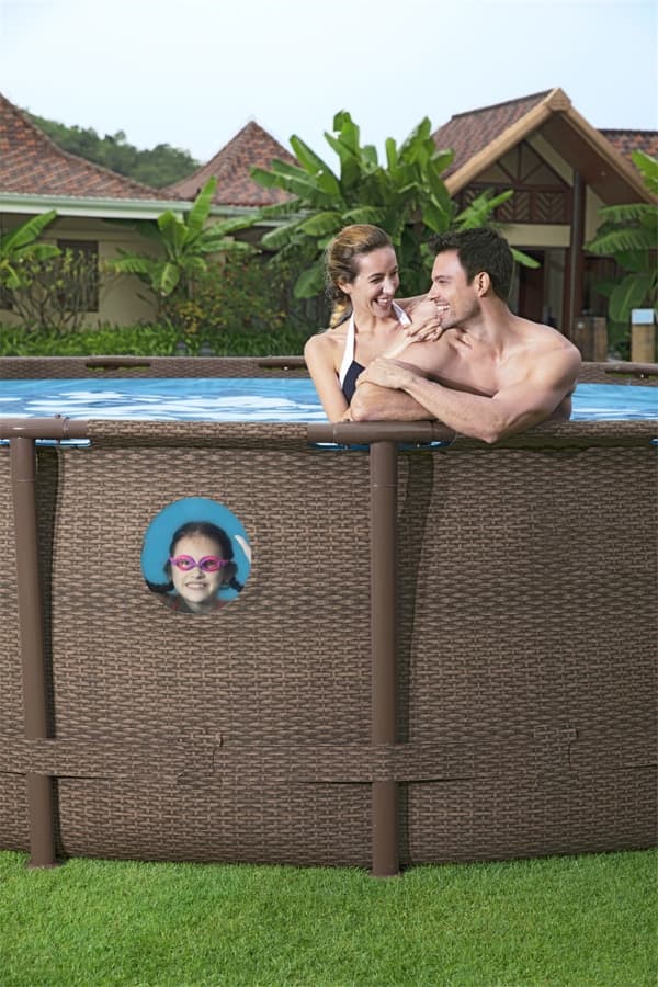 Bestway  Power Steel  Swim Vista II 549 x 122 cm m/pump, stege m.m.