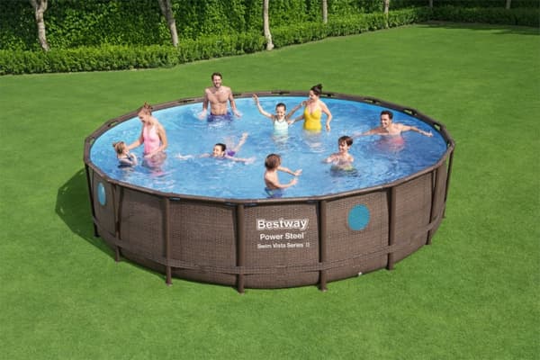 Bestway  Power Steel  Swim Vista II 549 x 122 cm m/pump, stege m.m.