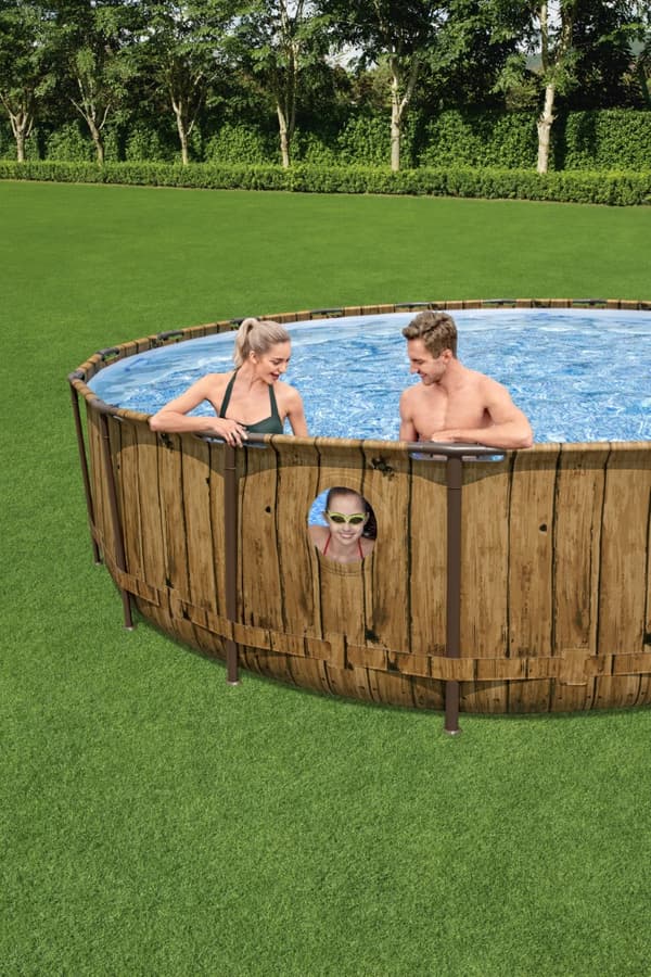 Bestway  Power Steel  Swim Vista II 549 x 122 cm m/pump, stege