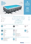 Miniatyrbild 10 av 10: Bestway  Power Steel Rektangulär pool 549 x 274 x 122 cm Specialutgåva