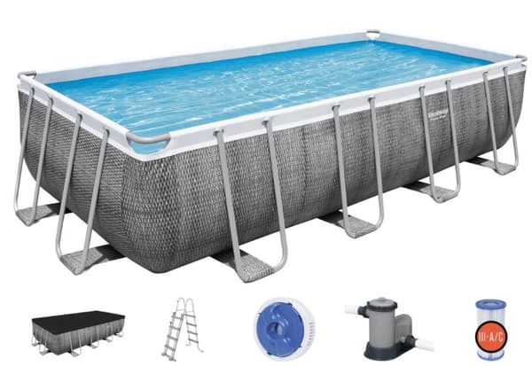 Bestway  Power Steel Rektangulär pool 549 x 274 x 122 cm Specialutgåva