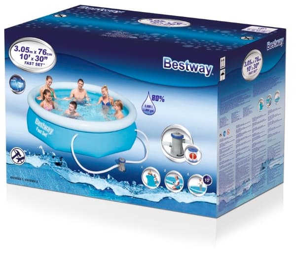 Bestway Fast Set Pool 305 x 76cm  m. filter pump