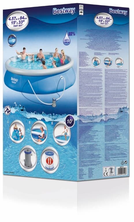 Bestway Fast Set Pool 457 x 84cm m. filter Pump