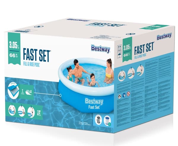 Bestway Fast Set Pool 305 x 66cm  m. filter pump