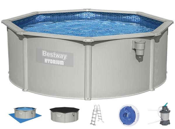 Bestway Hydrium 366 x 122 cm stålpool med sandfilter (2025 model)