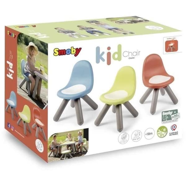 Smoby Life - Terrakottabarnstol - Blåsta ben - Inomhus och utomhus - UV-tålig
