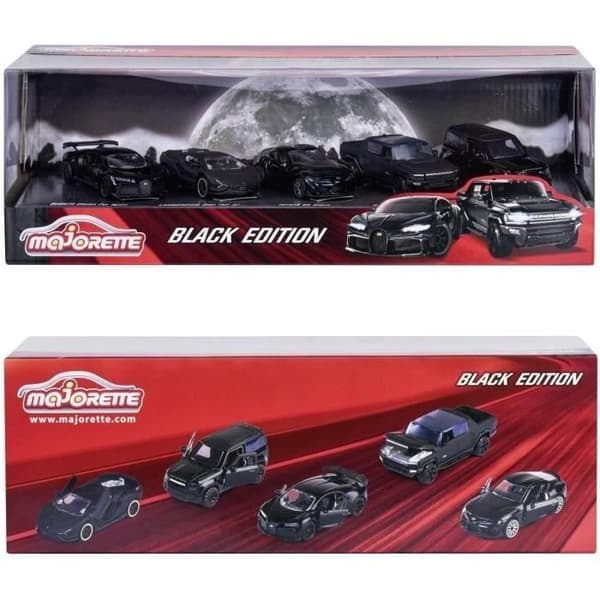 MAJORETTE - Presentförpackning - Black Edition 5-delars presentförpackning - Samlarfordon