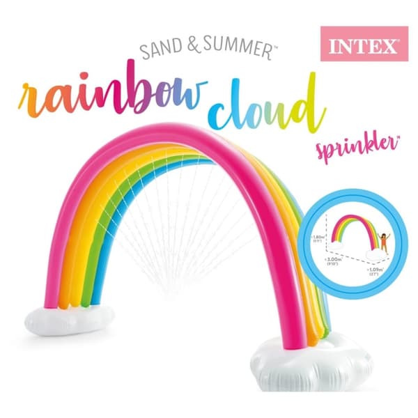 INTEX Vattenspridare regnbåge flerfärgad 300x109x180 cm