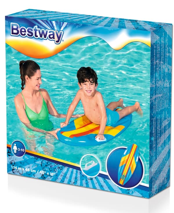 Bestway Surfbräda 114 x 46 cm, Ljusblå