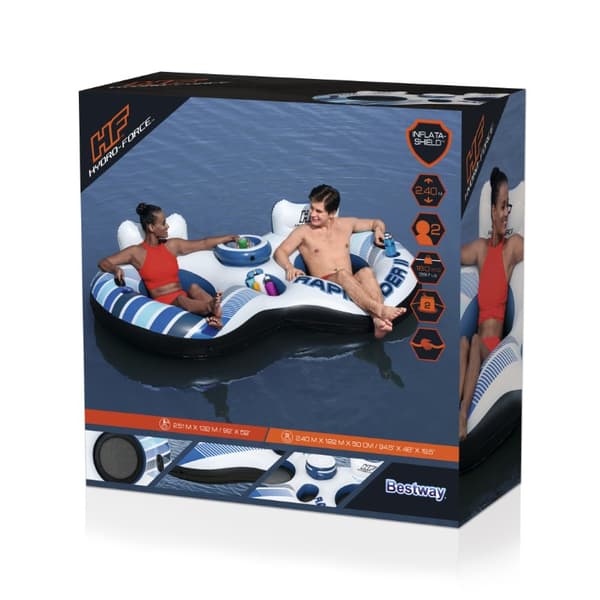 Hydro-Force Rapid Rider II Dubbel badring 251 x 132 cm