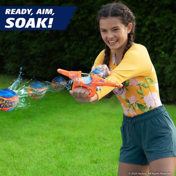 Nerf käsikäyttöinen raketti vettä imevillä kuulilla