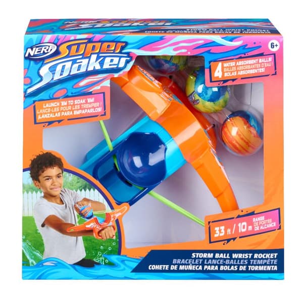 Nerf håndholdt rakett med vannabsorberende kuler