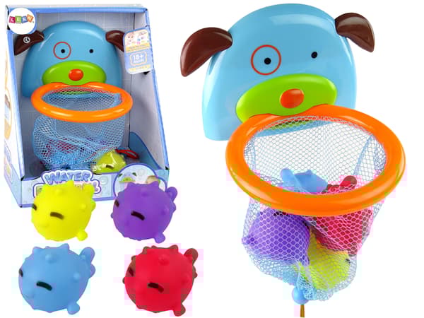 Badelegetøj Mini Basketball Basket Hund Gummi Fisk