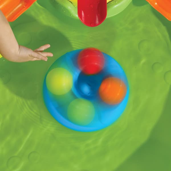 Step2 Watertafel Busy Ball ja 13 lisävarustetta | Vesileluja lapsille | Puutarhan pallo- ja vesipuuhapöytä